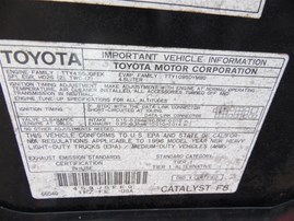1996 TOYOTA LANDCRUISER GREEN 4WD 4.5 AT Z19626